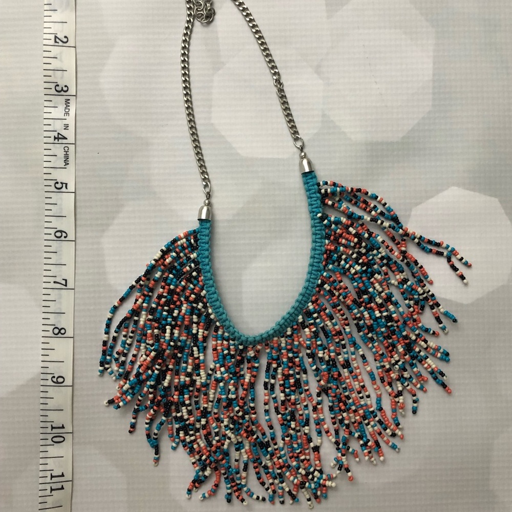 Beaded statement collar necklace